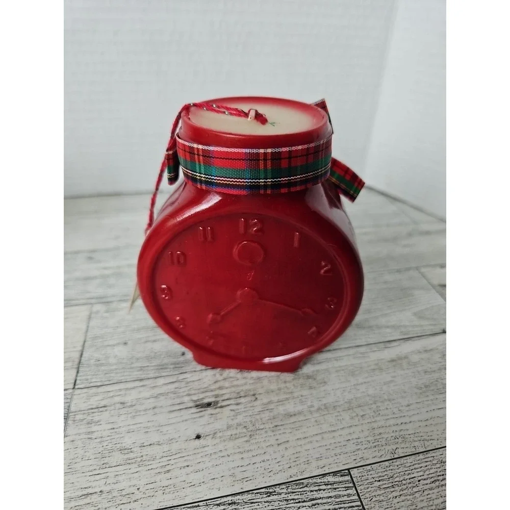 Handcrafted Keepsake Christmas Candles Night Before Xmas Vintage 1990 Santa Deco